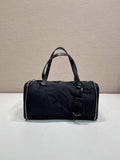 Prada Re-Nylon Barrel Bag in Black